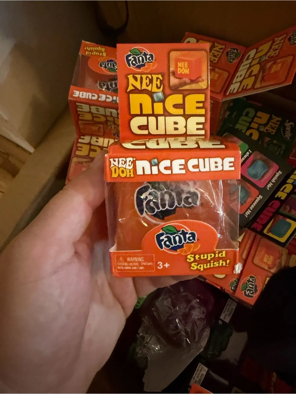 Nee Doh Nice Cube Orange Squishy Toy - Brand